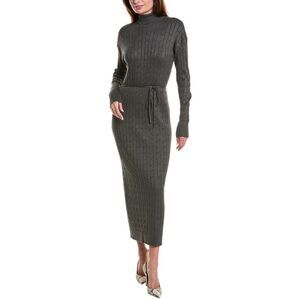 Yal New York Womens Cable Sweaterdress, Grey